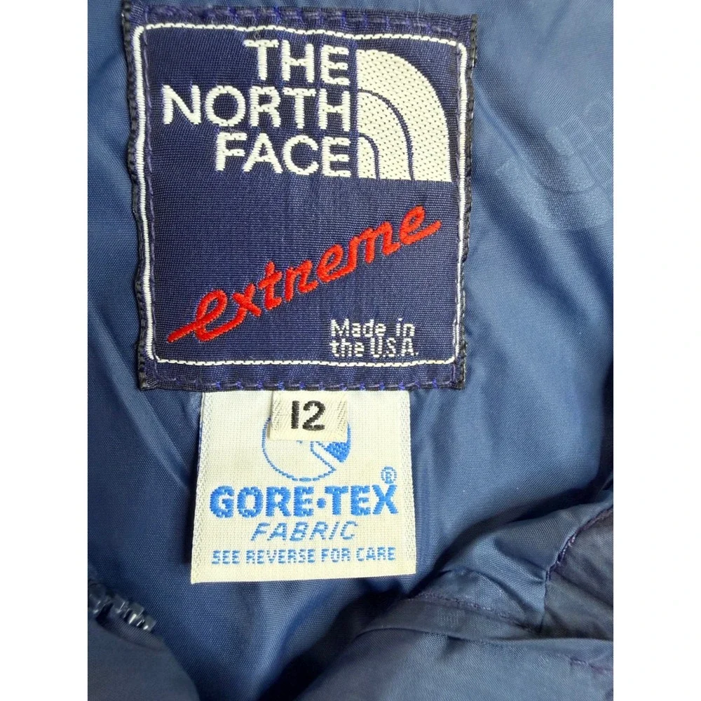 Vintage The North Face Extreme Gore-Tex Jacket Navy Red USA Made Womens 12 Y2K